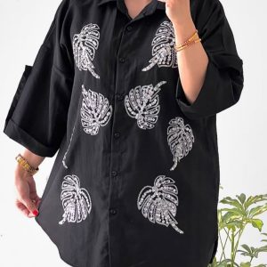 شومیز ژاکارد مشکی